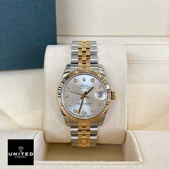 Rolex Datejust 16233 White Dial with Diamond Jubilee 