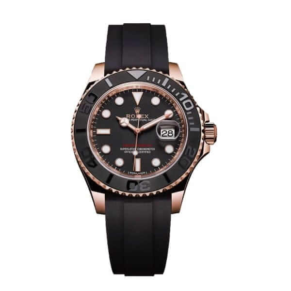 Rolex Yacht-Master 40 116655 SATS Rose Gold Automatic Rubber Black Dial 