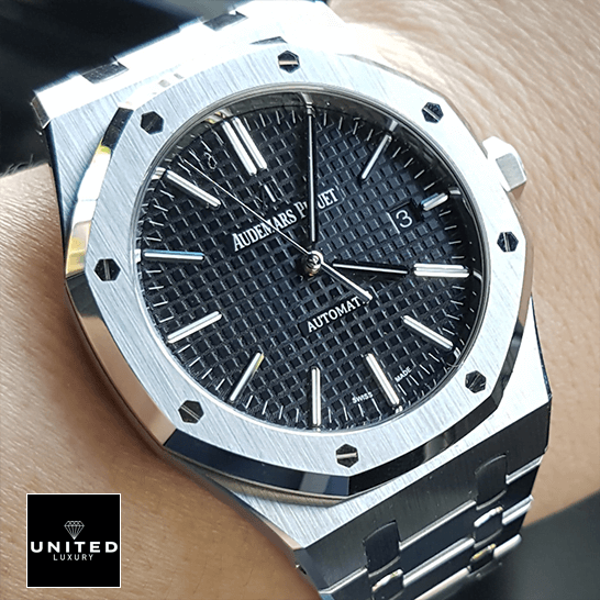 Audemars Piguet Royal Oak Black Dial Automatic  on the man wrist