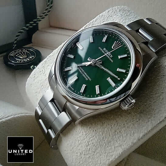 Rolex Oyster Perpetual 277200 Green Dial 5 Rolex Perpetual 31 277200 Stainless Steel Case Osyter in box