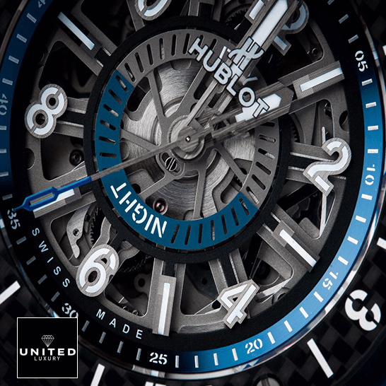 Hublot Big Bang Night Blue Dial  close view