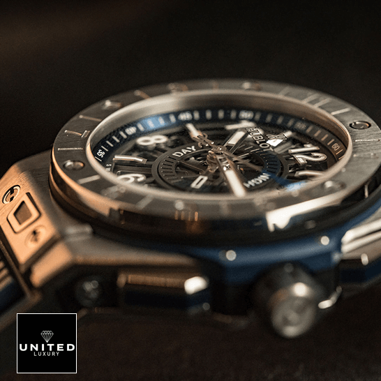 Hublot Unico Black Background Unico GMT  crown / push button