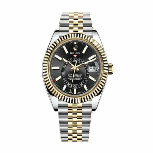 Rolex Sky-Dweller 326933 Steel Gold Black Dial 