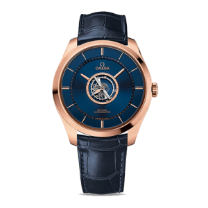 omega-de-ville-tourbillon-blue-dial-rose-gold-watch