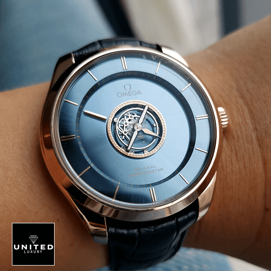 Omega Deville Tourbillon 1 Omega Black Dial Tourbillion on the wristh