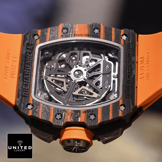 Richard Mille Mclaren hand Carbon Case 11-03m  upside view