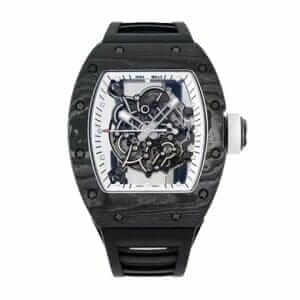 richard-mille-white-dial-black-rubber-skeleton-watch