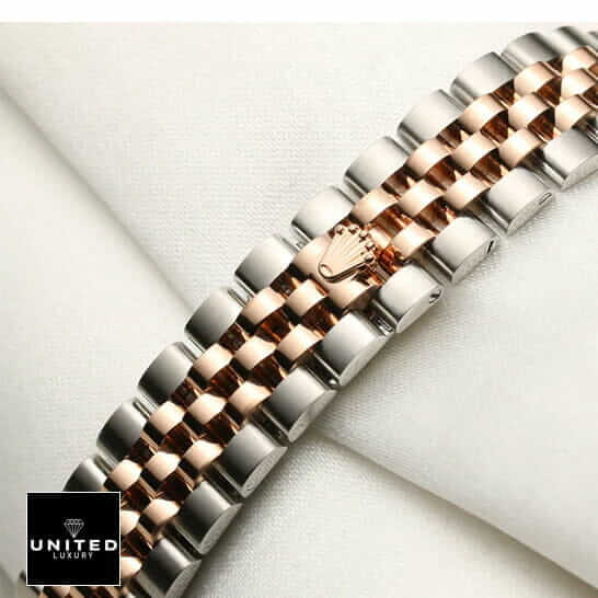 Rolex 279171 Stainless Steel  Jubilee bracelet on rolex logo