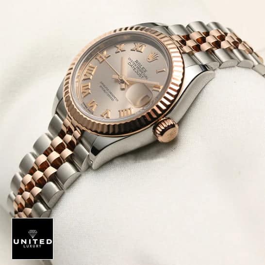 Rolex Datejust Roman 279171 Jubilee Bracelet  side view