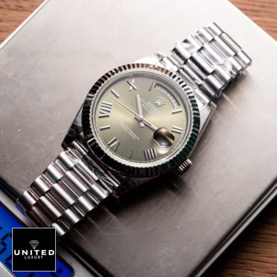 Rolex Day-Date 228239-0033 Stainless Steel  On the table