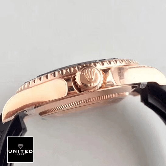 Rolex 116655 Black Rubber Bracelet  crown / push button