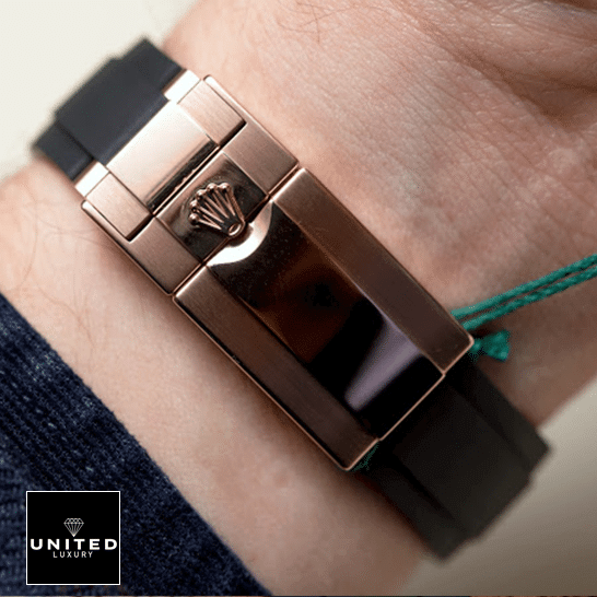 Rolex Yacht Master Stainless Steel Clasp  on the wrist