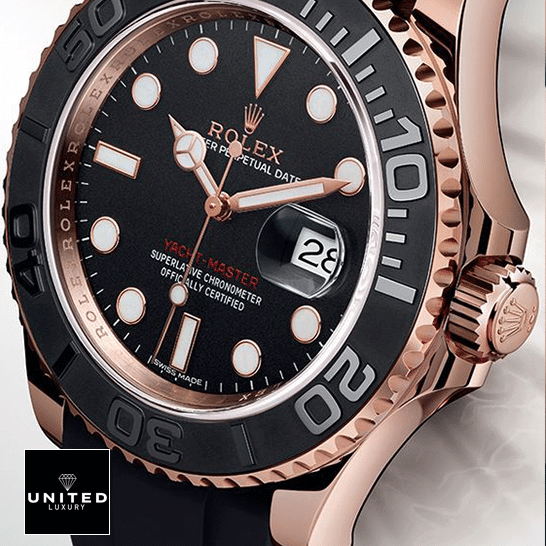 Rolex Yacht Master 116655 Stainless Steel Crown  on the ceramic