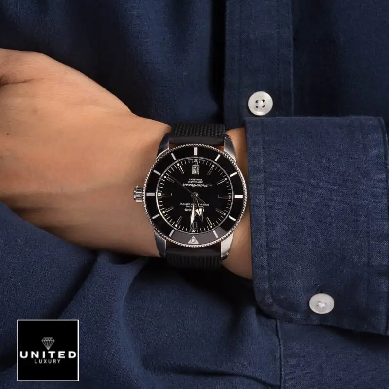 Used Breitling Superocean AB2020121B1S1 Black Index Dial 167773w