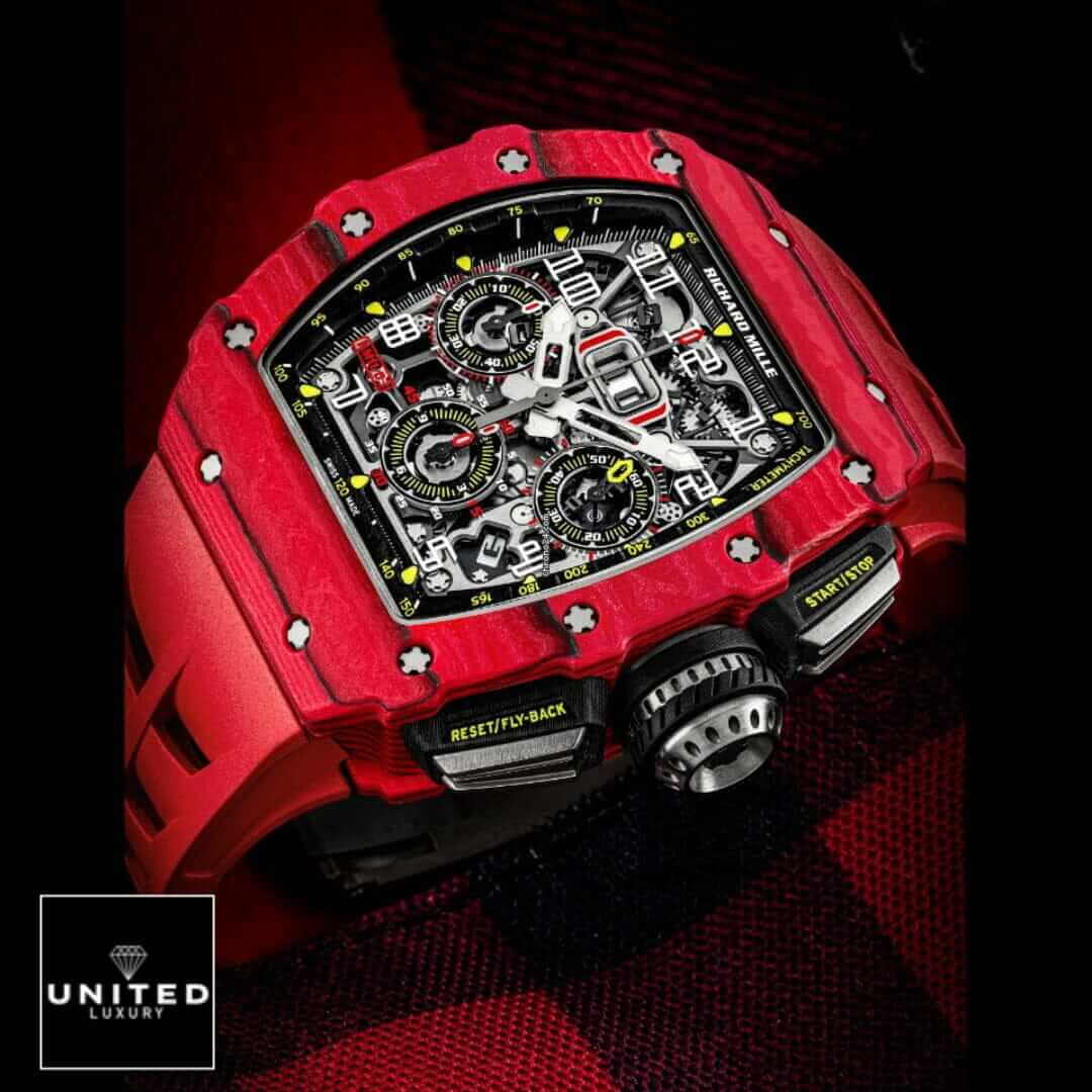 Richard Mille Red RM1103 Red Case  crown / push button