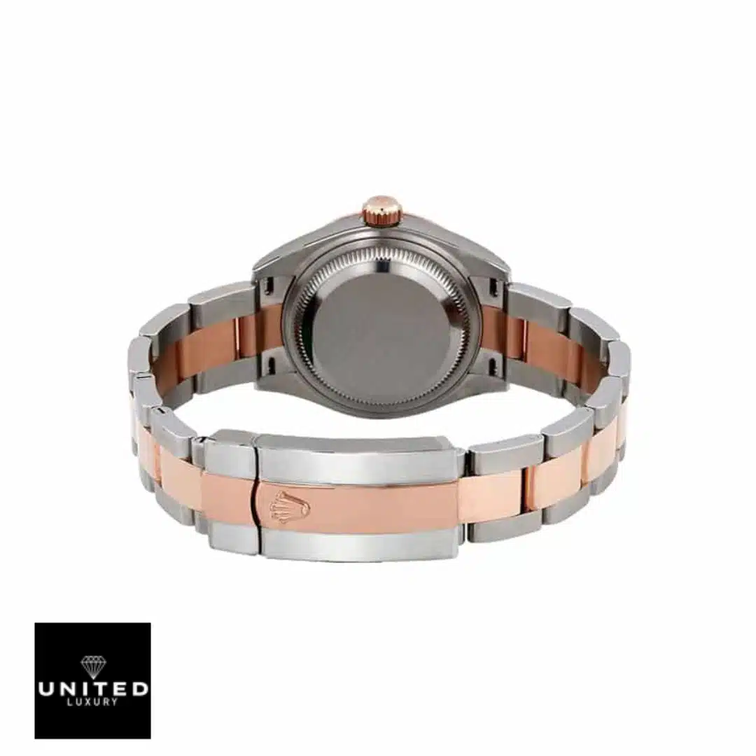 Rolex Datejust 279381RBR Gold 2 Rolex datejust 279381RBR gold clasp on white background