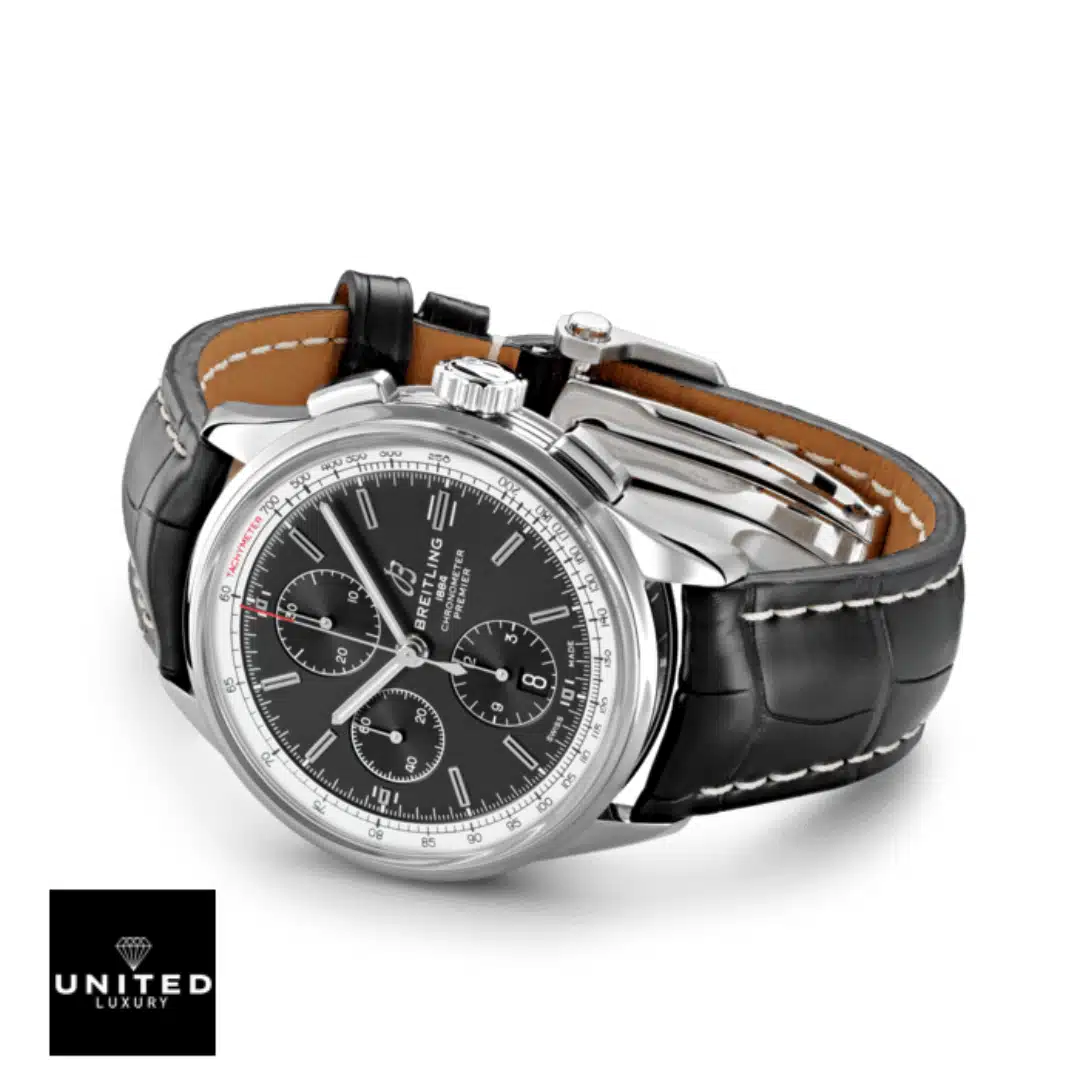 Breitling Premier Chronometer Black Dial A13315351B1P2  Stainless Steel case