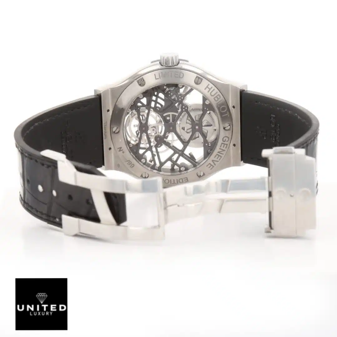 Hublot with diamond black  clasp and stainless steel case