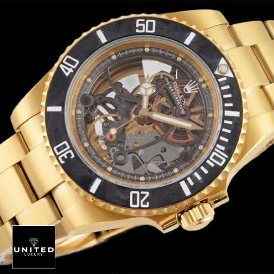 Rolex Black Bezel Tourbiliion Oyster Bracelet Bezel 