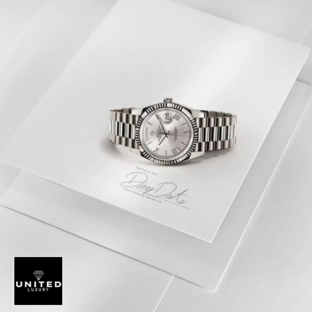 Rolex Day-Date 228239  on the white table