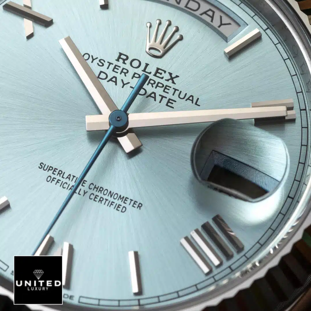 Rolex Day Date 228236 Turquoise Dial with Romen Numerial 