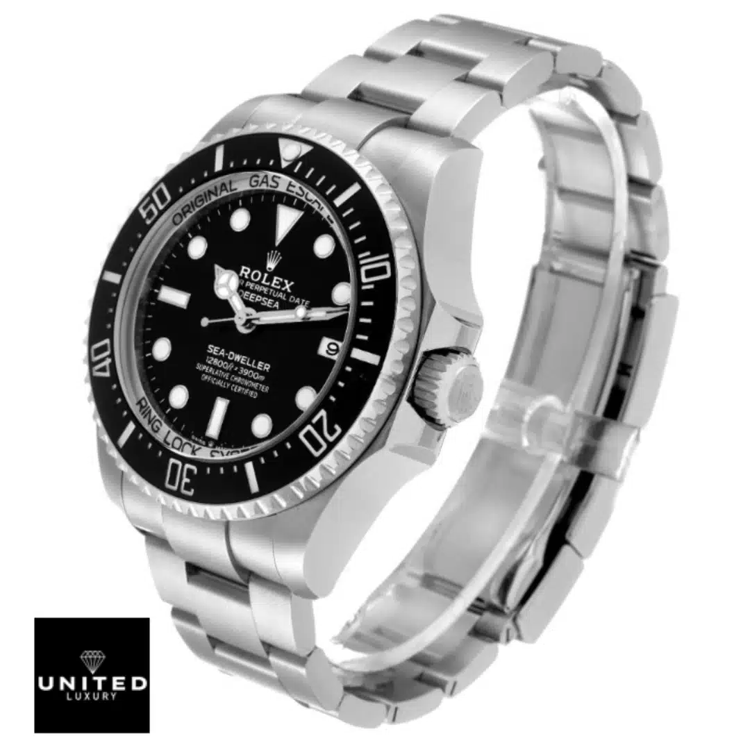 Rolex Deepsea Sea-Dweller 116660-0001 Black Bezel  Right Side Crown Pusher