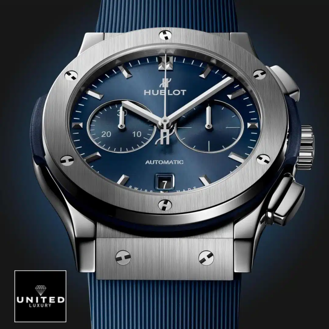 Hublot Classic Fusion Automatic Blue Sunray Dial Titanium Case 565.NX.7170.LR 