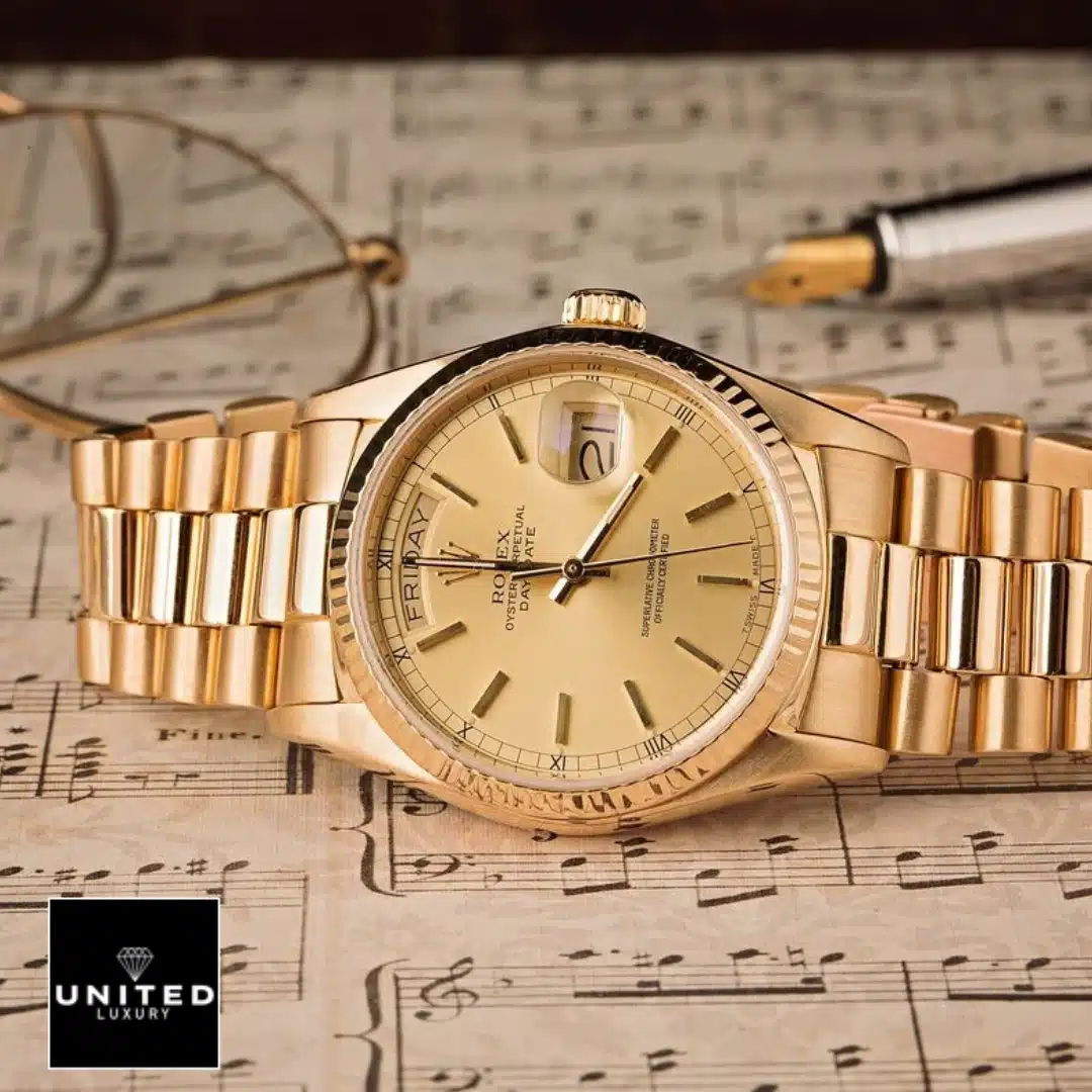 Rolex Day-date Gold 40 228238-0003  on the notes