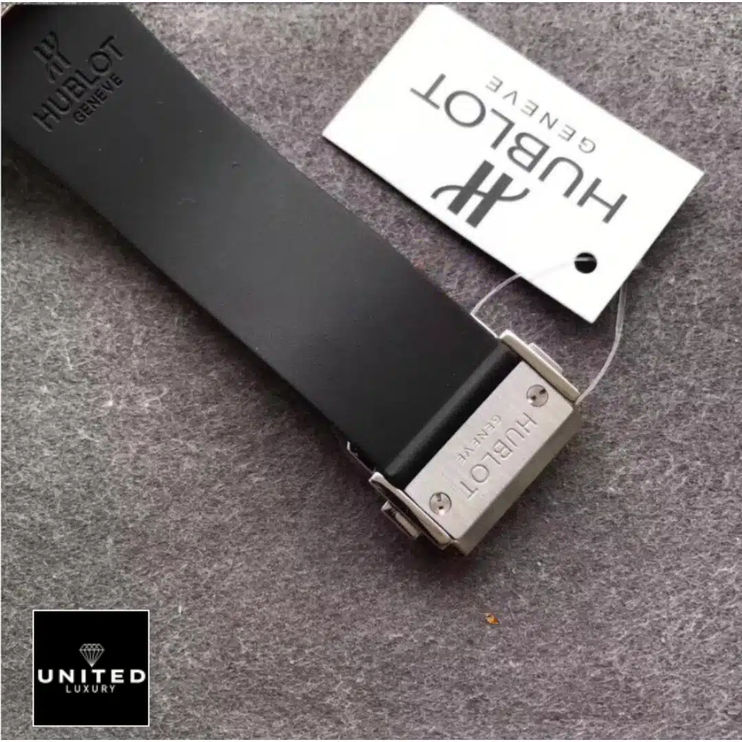 Hublot bigbang silicon rubber  grey backgorund and label card
