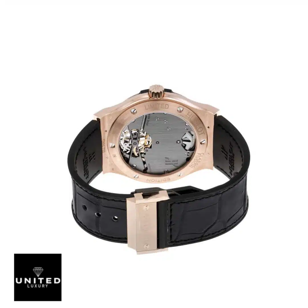 Hublot Classic Fusion Tourbillon 505.OX.2610.LR Black Leather Bracelet 