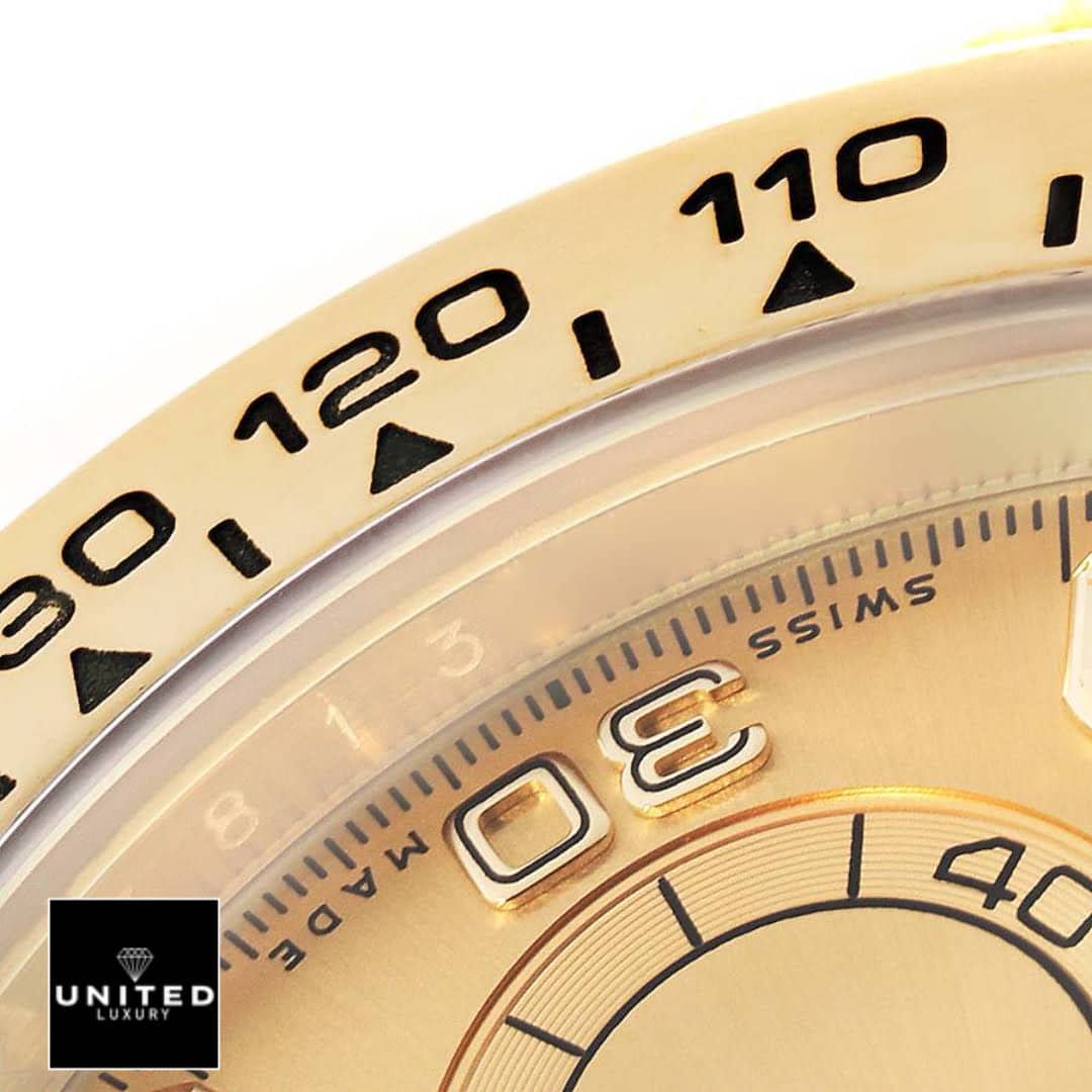 Rolex Daytona Cosmograph 116508 Yellow Gold Bezel 