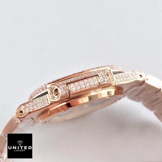 Patek philippe nautilus 5719/10G-010 diamond  side view