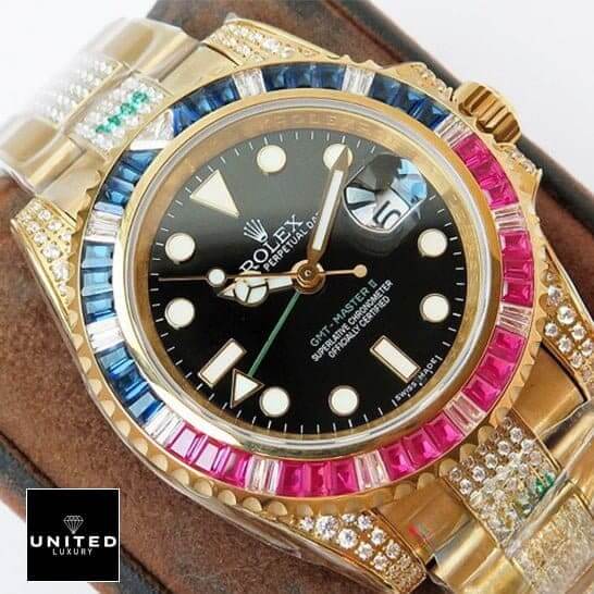 Rolex GMT-Master II Haribo Gold Gem-Set Bezel 