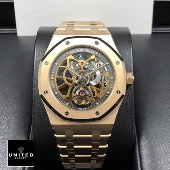 Audemars Piguet Tourbillion Gold  on leather stand