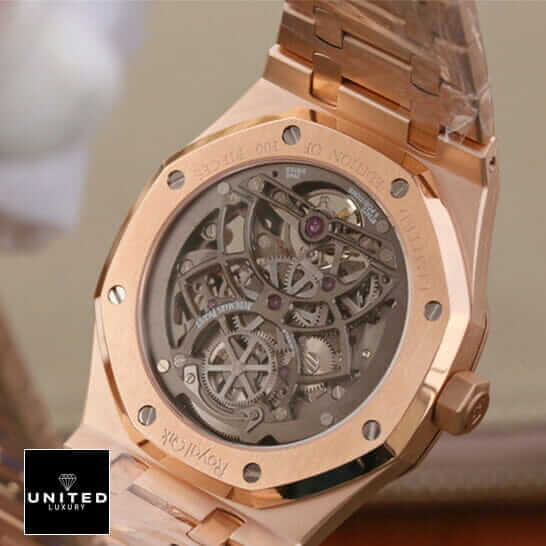 Audemars Piguet Rose Gold Skeleton  upside view