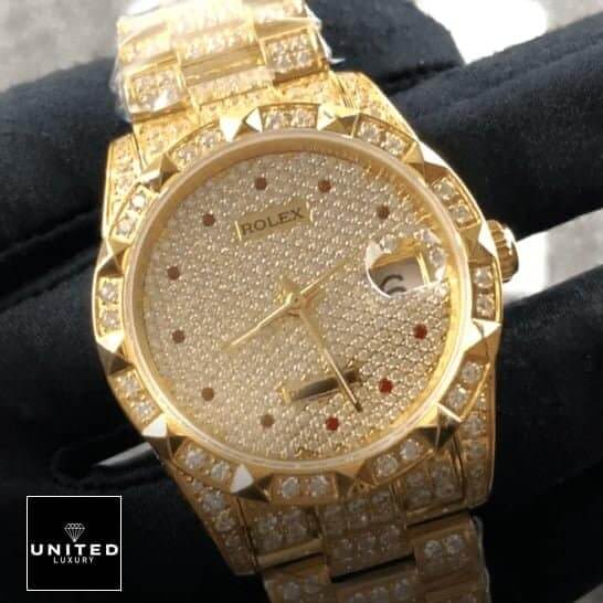 Rolex Datejust 116624 Gold Full Diamond 