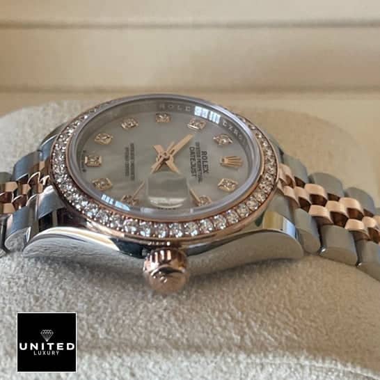 Rolex Datejust 126233 Stainless Steel Case Rose Gold Crown Pusher  Watches