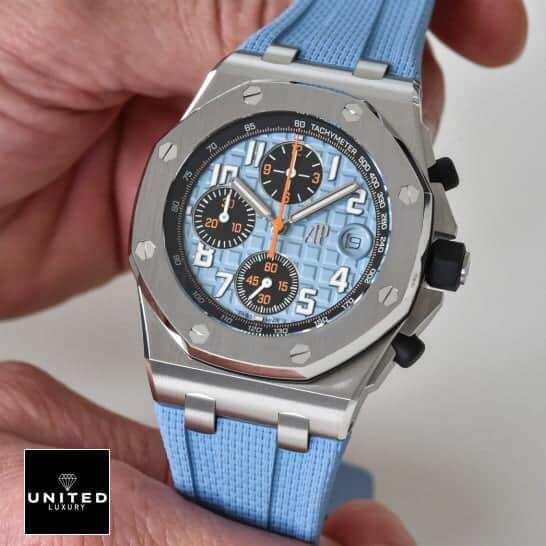 Audemars Piguet 26238ST  Blue Rubber bracelet