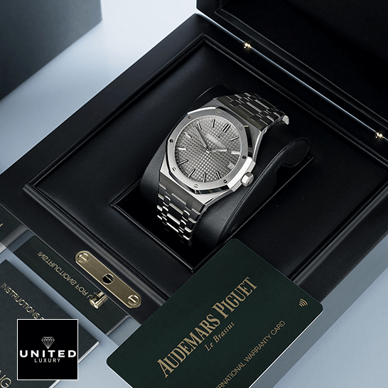 Audemars Piguet Royal Oak Steel Dial  in the box & warranty card