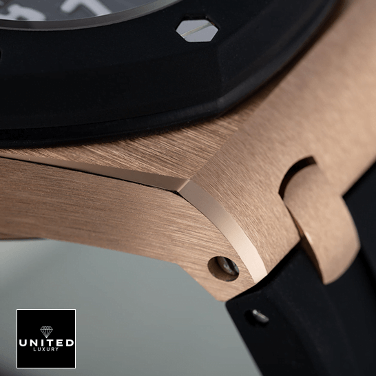 Audemars Piguet Royal Oak Gold Case Black Rubber Bracelet 