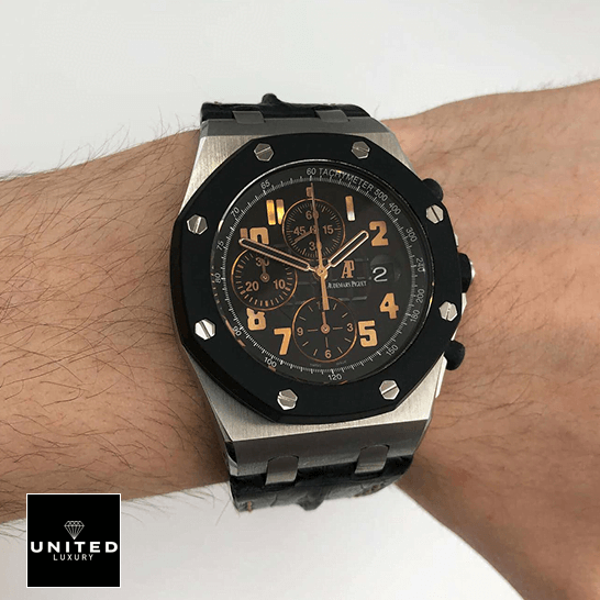 Audemars Piguet 26298SK.OO_.D101CR.01 Black Orange Dial  on the wrist