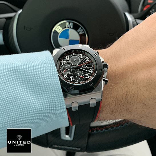 Audemars Piguet Royal Oak 26470SO.OO Black Dial  in the bwm car