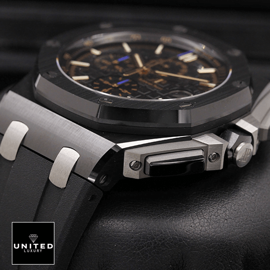 Audemars Piguet 26405CE.OO_.A002CA.02 Royal Oak Black Dial  black background