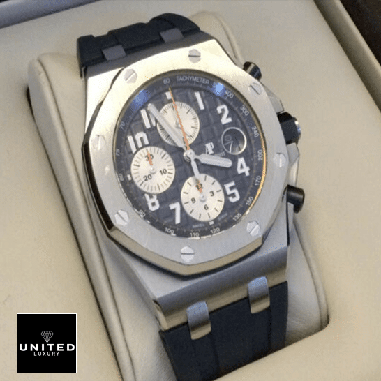 Audemars Piguet Chronograph 3 Audemars Piguet Blue Dial Rubber Blue Bracelet in the box