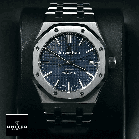 Audemars Piguet Blue Dial Steel Case  in the black box