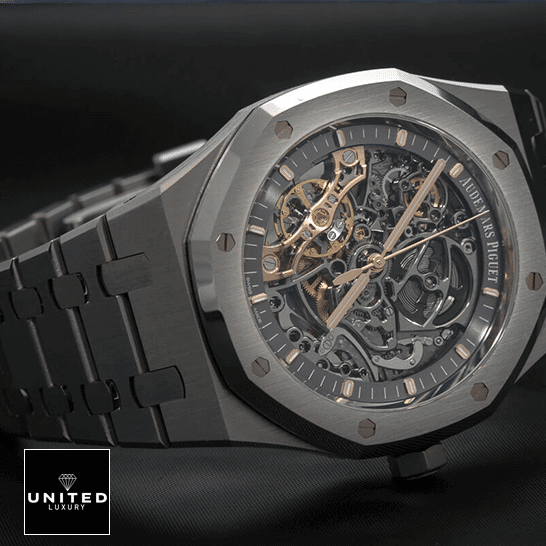Audemars Piguet Skeleton Dial Stainless Steel  black background