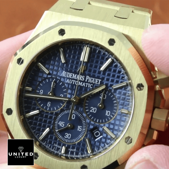 Audemars Piguet Royal Oak Blue Dial  on the hand