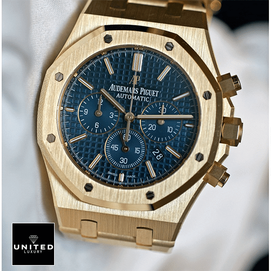 Audemars Piguet Royal Oak Blue Dial  front view