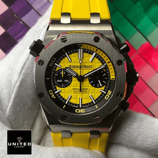 Audemars Piguet Diver 2 Audemars Piguet Royal Oak Yellow Dial rainbow background