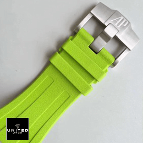 Audemars Piguet Royal Oak Green Rubber Bracelet  stainless steel clasp